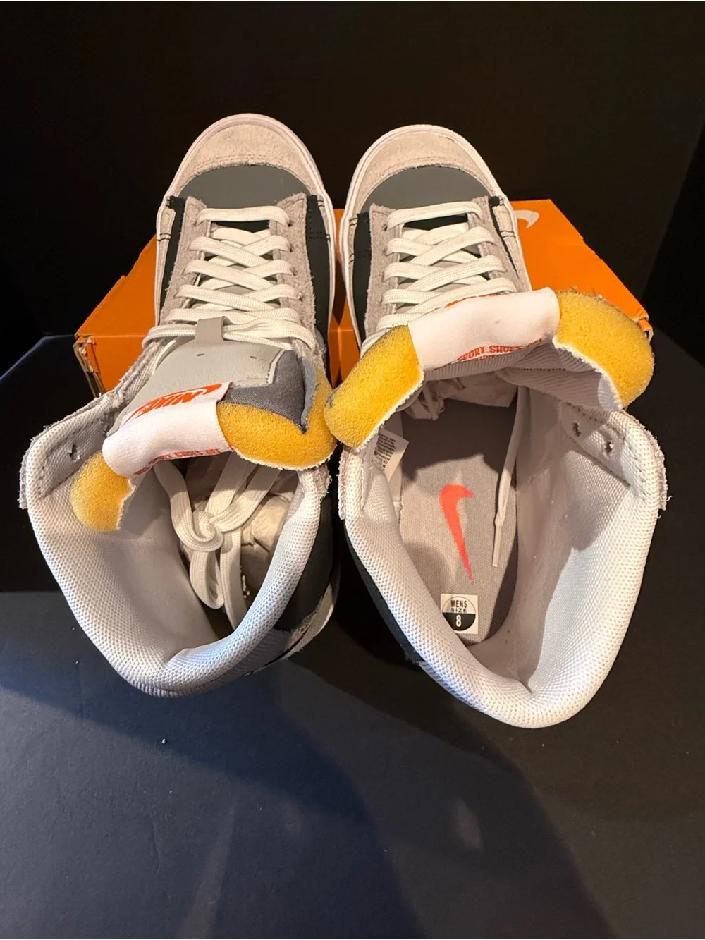 Rare men’s Nike Blazer Mid 77 Pro Club Vintage Leather & Suede - Grey/Black 8M